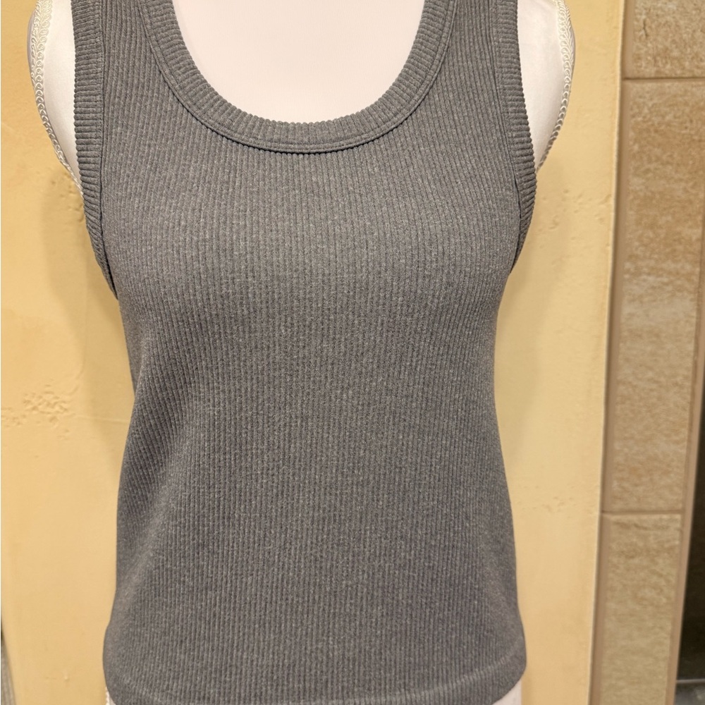 Old Navy Charcoal Ribbed Tank Top